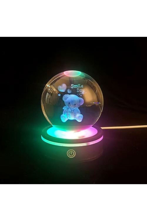 USB'li Ayıcık Tasarımlı Dönen Cam Küre