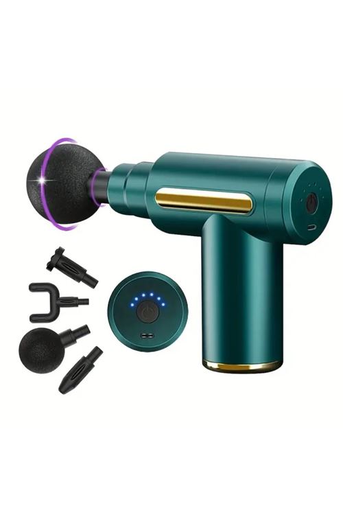 BUFFER® 4 Masaj Başlıklı Titreşim, Şarj Edilebilir Küçük Masaj Aleti,Masaj Tabancası