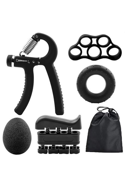 BUFFER® 5 Parça El, Kol ve Parmak Egzersiz Spor Aletleri Seti Fitness Takımı