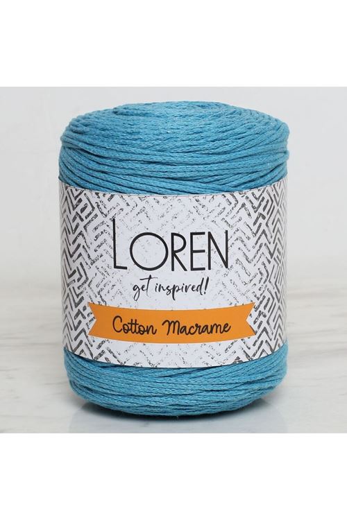 Loren Cotton Macrame Turkuaz - R087 - 34376