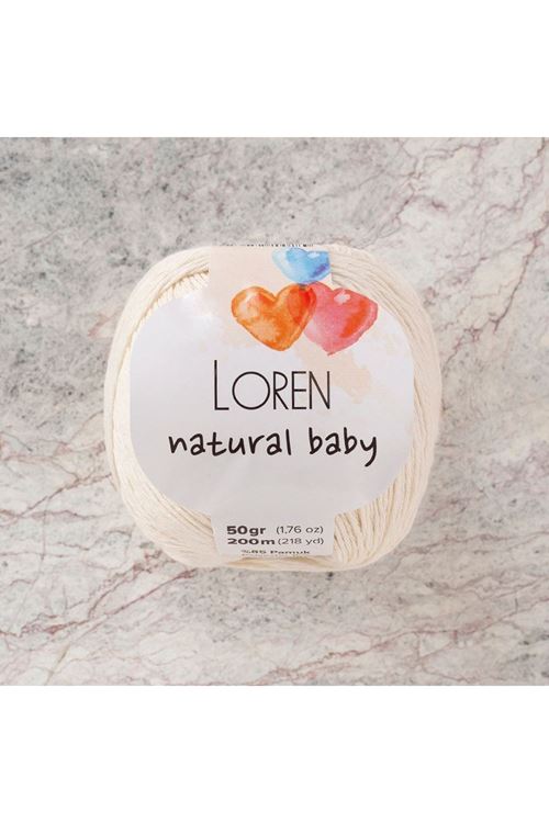 Loren Natural Baby Krem El Örgü İpi - R083 - 33945