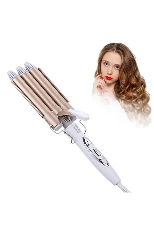 BUFFER® 3 Başlıklı Elektrikli Saç Dalgalandırma Maşası – Hızlı ve Kalıcı Plaj Dalgaları