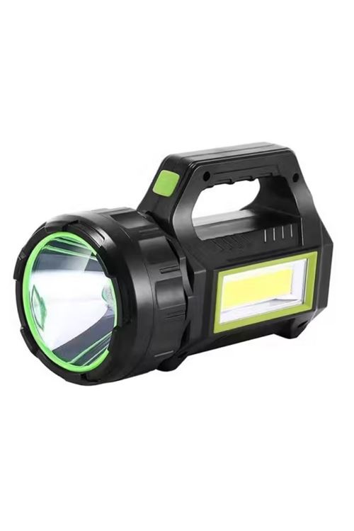 BUFFER®  Şarjlı LED El Feneri 10W Taşınabilir Acil Durum Lambası USB Şarjlı & Yan COB Işıklı