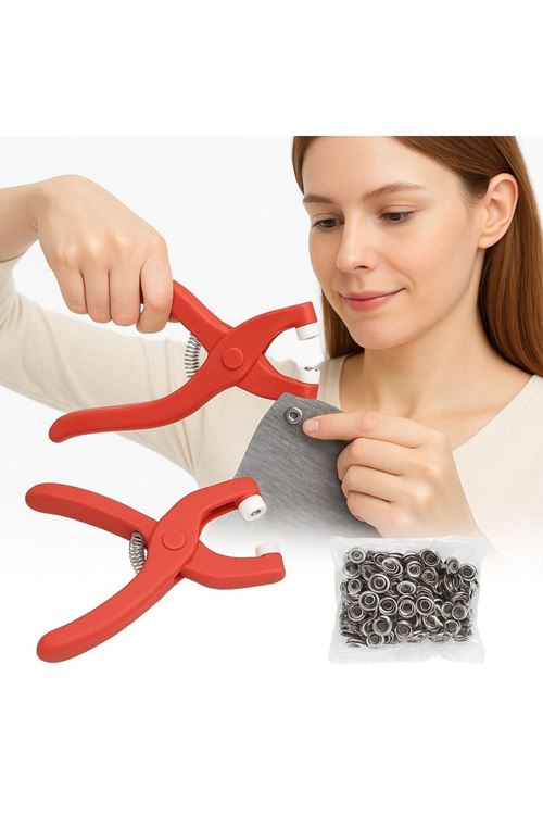 BUFFER® Plastik Çıt Çıt Pensi–Kıyafet, Bebek Önlüğü, Gömlek ve Tekstil Ürünleri İçin Çıtçıt Takma Aleti