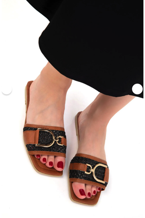 Pıer Siyah Cilt Terlik