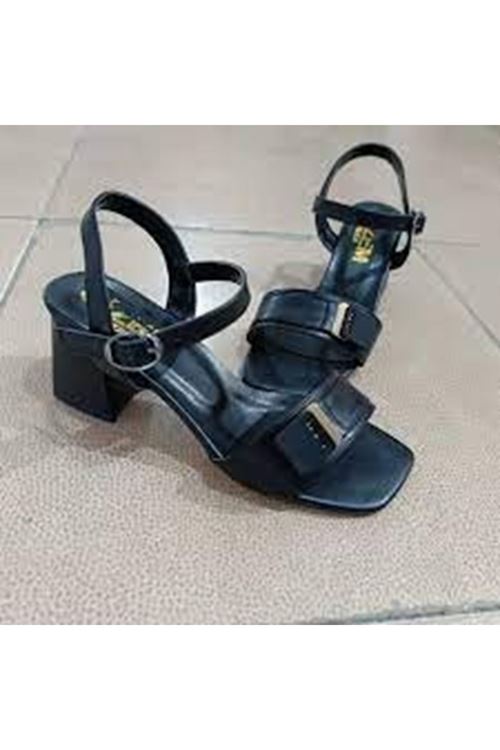 Ruty Siyah Cilt Topuklu Ayakkabı