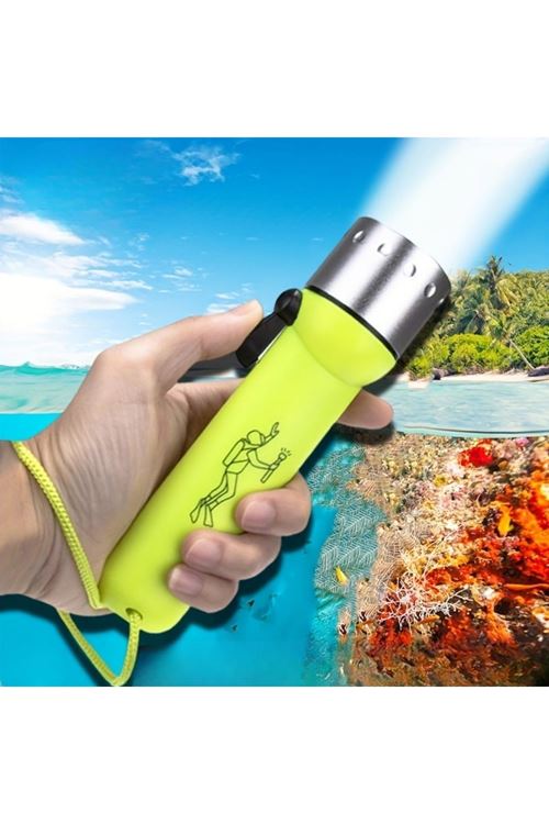 BUFFER® Süper Parlak LED Su Altı Dalış Feneri – Taşınabilir, Su Geçirmez ve Darbeye Dayanıklı El Feneri