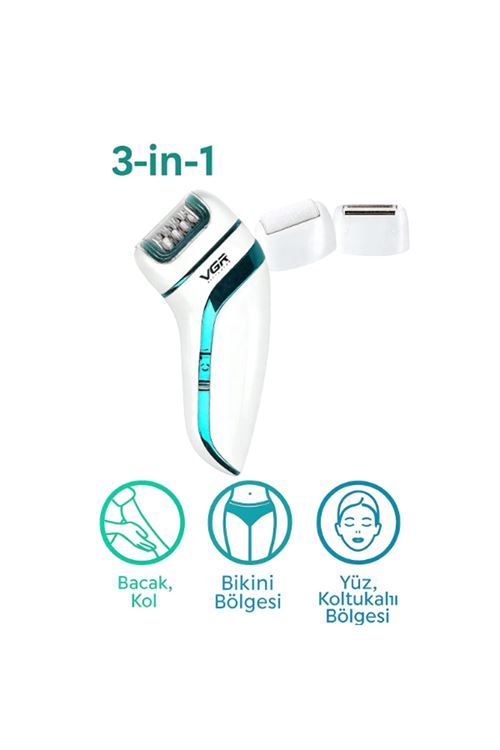 Profesyonel 3 Başlıklı Epilasyon Aleti