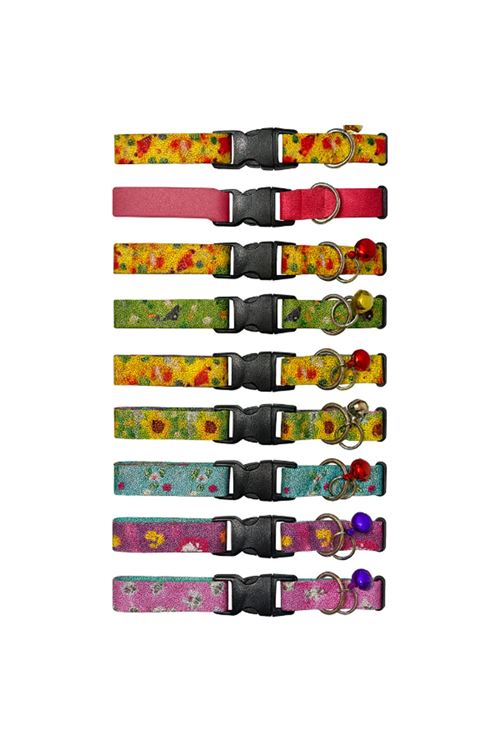 Desenli Zilli Kedi Tasması