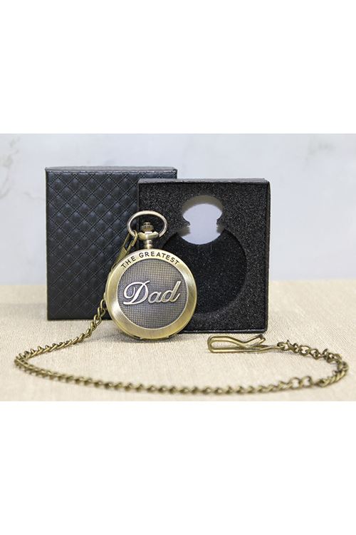 Özel Kutulu Dad (Baba) Tasarımlı Antik Köstekli Saat