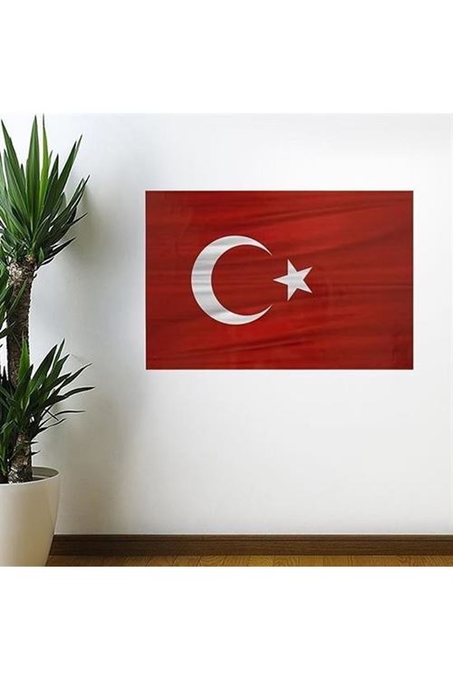 BUFFER® Dalgalanma Efektli Manyetik Duvar Stickerı Türk Bayrağı 75 x 50 cm