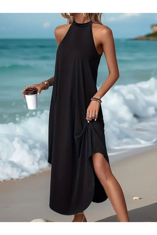 Kadın Daire Yakalı Reglan Kol Viskon Elbise