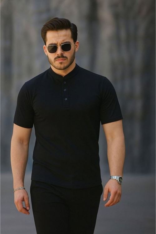 Kadın Kısa Kollu Hakim Yaka önü Düğmeli Viskon Bluz