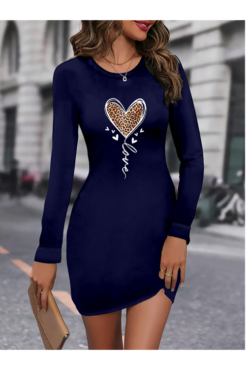 Kadın Uzun Kollu Bisiklet Yaka Kısa Viskon Iki Iplik Elbise