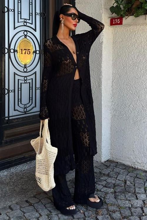 Bridget Ajurlu Uzun Hırka Takım 9881