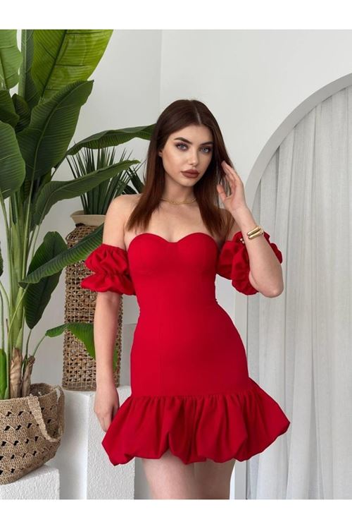 Peyda Straplez Elbise