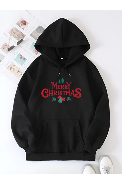 Merry Chrıstmas Sweatshirt - Hodie - Siyah