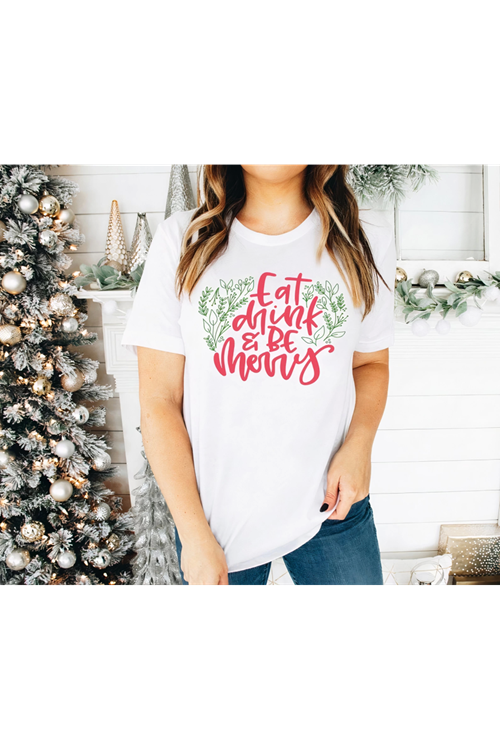 Noel İçin Özel Tasarım T-shirt - Beyaz