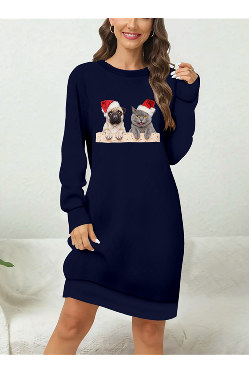 Kadın Uzun Kollu Bisiklet Yaka Desenli Viskon Iki Iplik Bluz