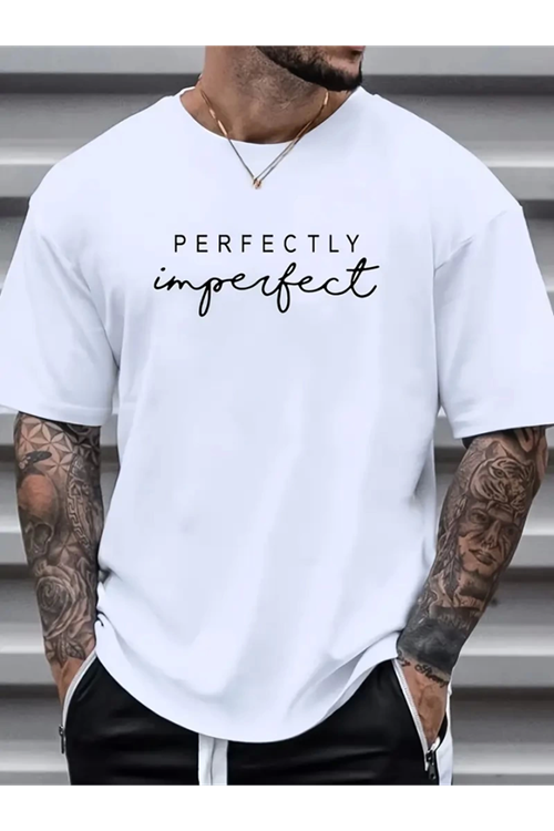 Erkekler Için PERFECTLY Günlük Tişört - Beyaz