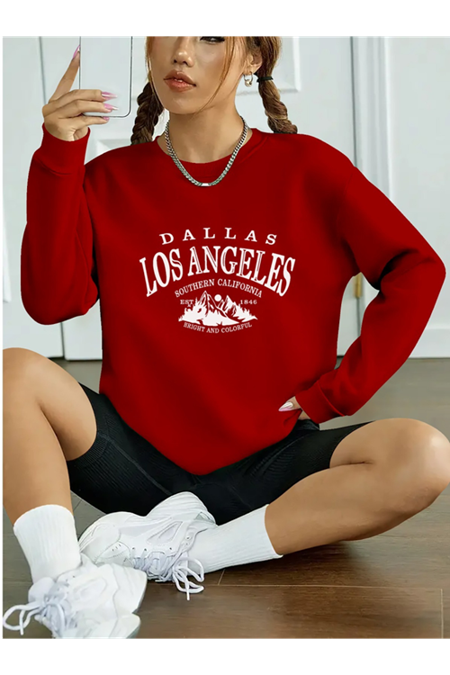 Kadın Uzun Kollu Bisiklet Yaka Viskon Iki Iplik Bluz