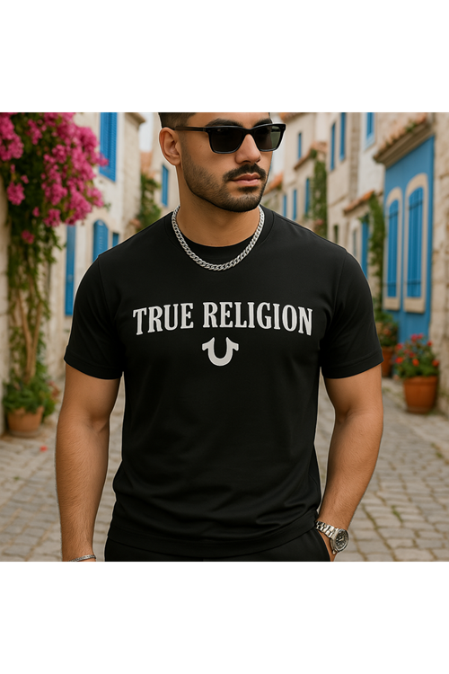 Erkek True Religion Baskılı Süprem T-shirt