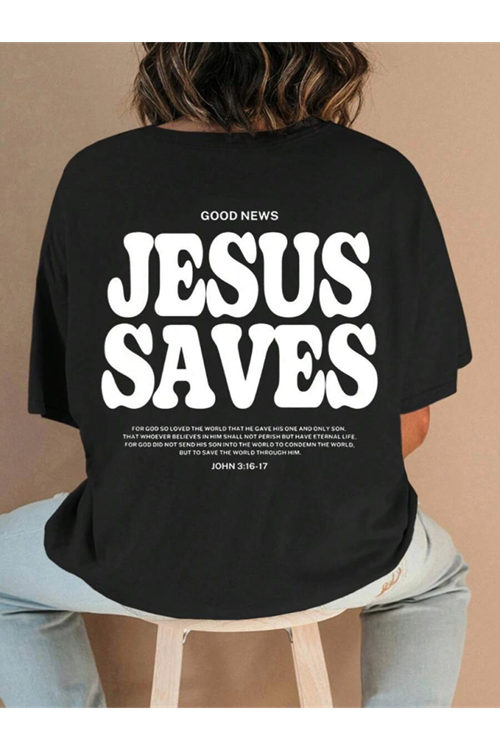 Baskılı T-shirt - Siyah