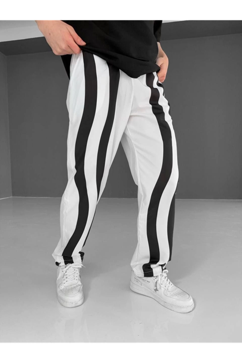 Paraşüt Kumaş Eşofman - Beyaz