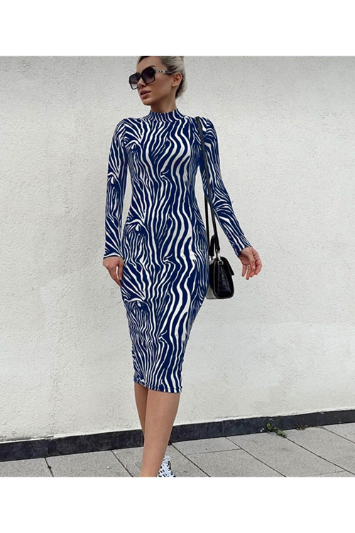 Kadın Uzun Kollu Mikro Midi Elbise