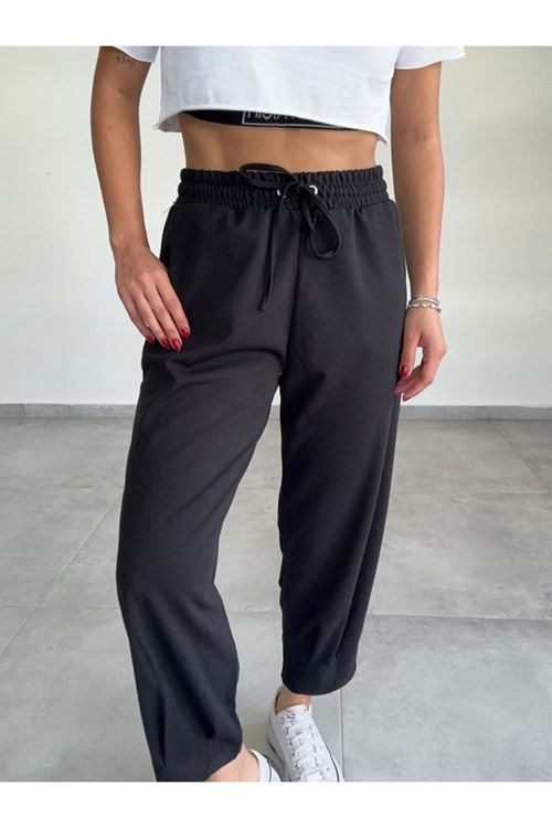 Kadın Dalgıç Krep Full Likralı Paçası Pens Detay Pantolon