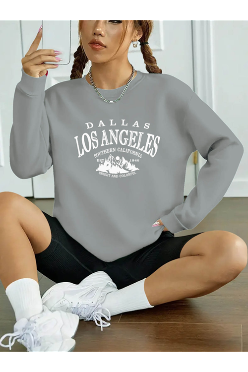 Kadın Uzun Kollu Bisiklet Yaka Viskon Iki Iplik Bluz