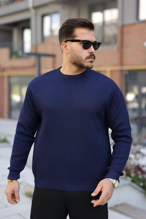 Erkek Selanik Örme Bisiklet Yaka Triko