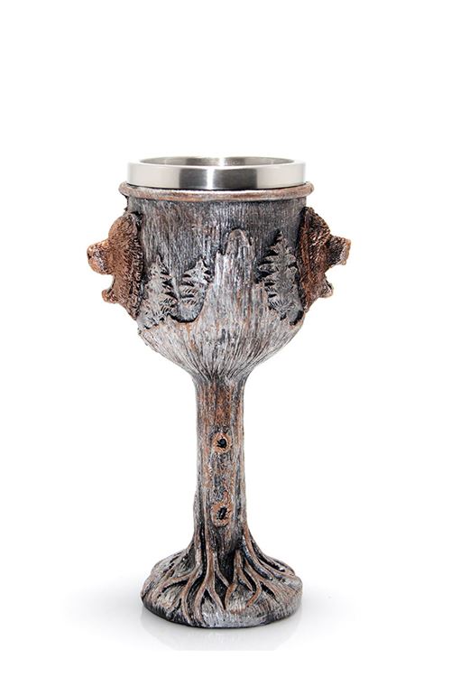 Ayı Tasarımlı Paslanmaz Çelik Kadeh Bardak