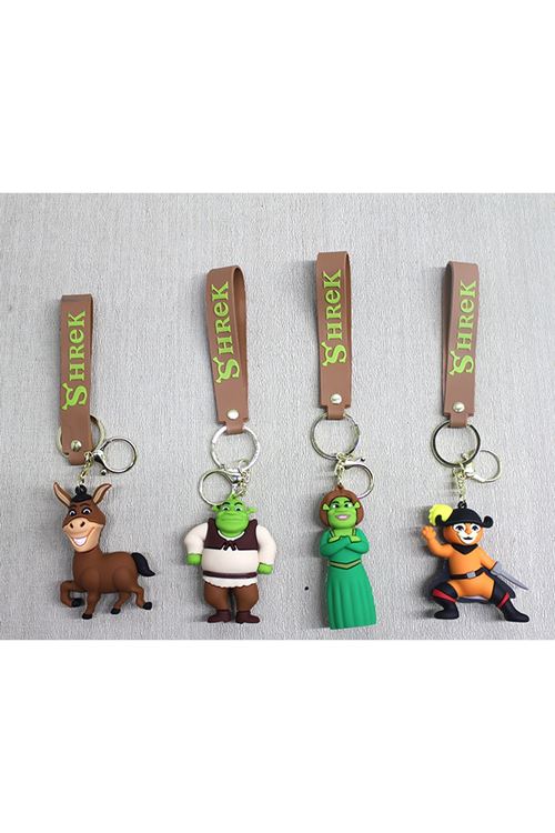 Shrek Karışık Karakterler Silikon Anahtarlık