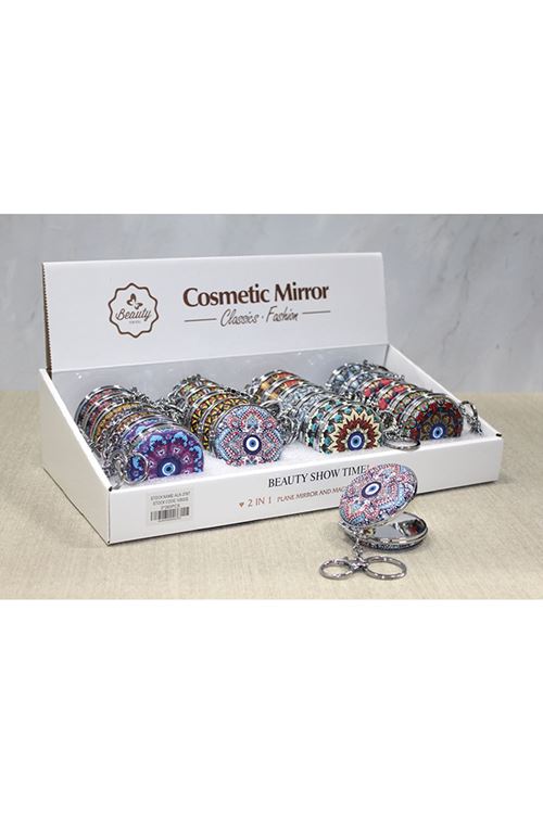 Taşlı El Aynası Anahtarlık Model 2