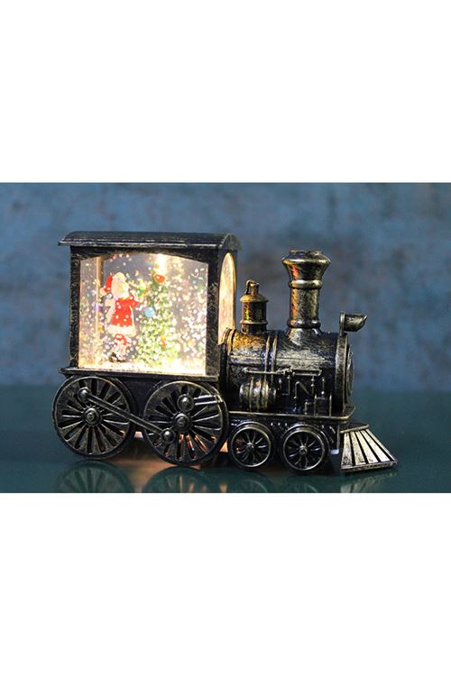 Trenli Yılbaşı Işıklı Kar Küresi Model 2