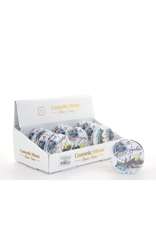 Taşlı İstanbul Tasarımı El Aynası İnce Model 12