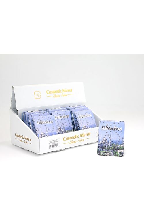 Taşlı İstanbul Tasarımı El Aynası İnce Model 14