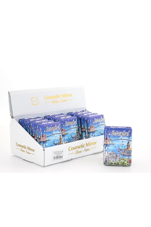 Taşlı İstanbul Tasarımı El Aynası Kalın Model 1