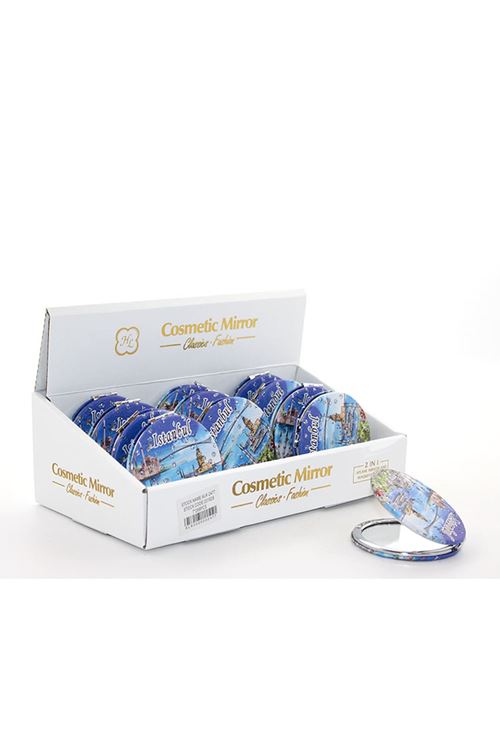 Taşlı İstanbul Tasarımı El Aynası İnce Model 16