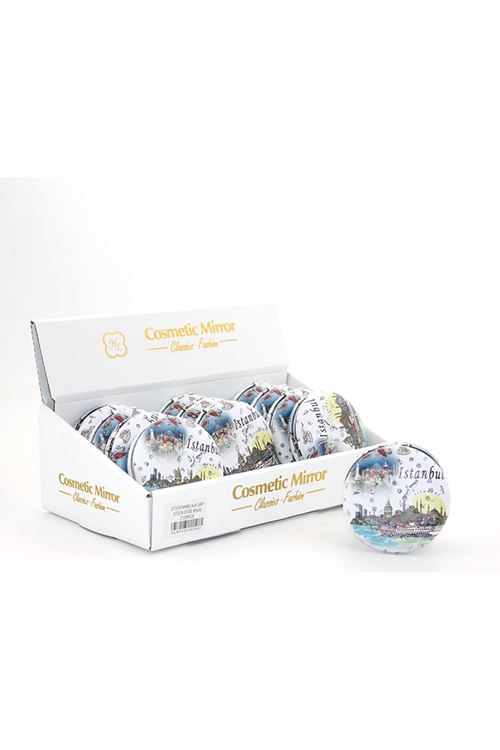 Taşlı İstanbul Tasarımı El Aynası Kalın Model 4