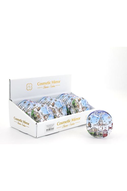 Taşlı İstanbul Tasarımı El Aynası Kalın Model 5