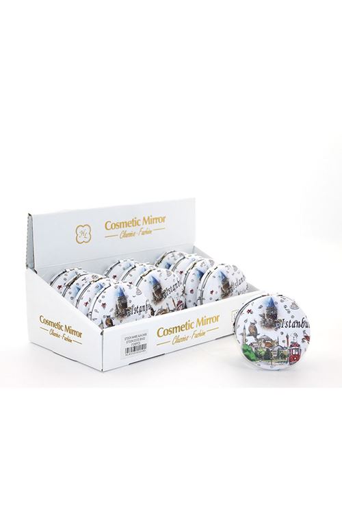 Taşlı İstanbul Tasarımı El Aynası Kalın Model 8