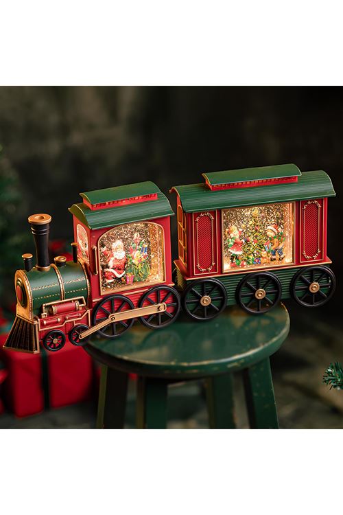 Yılbaşı Trenli Işıklı Müzikli Kar Küresi