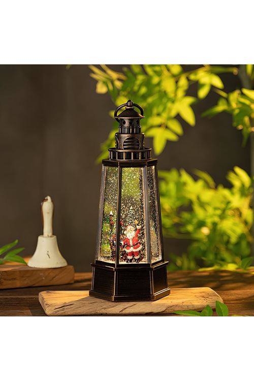 Yılbaşı Temalı Işıklı Müzikli Kar Küresi Model 5