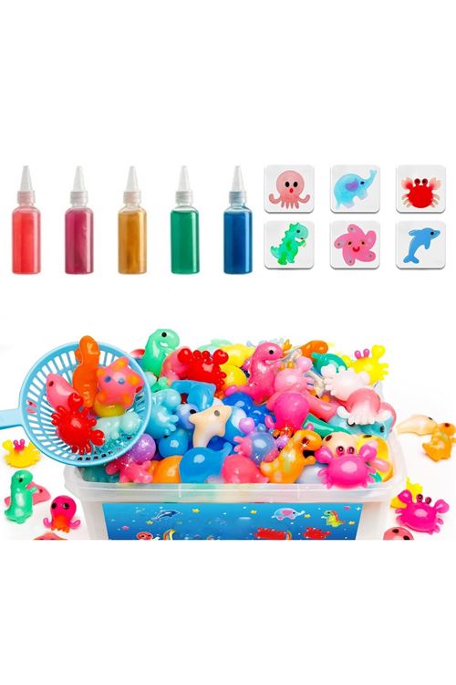 Magic Water Elf Aqua Gel Sihirli su oyuncak seti 5 renk jel şişe 6 kalıp