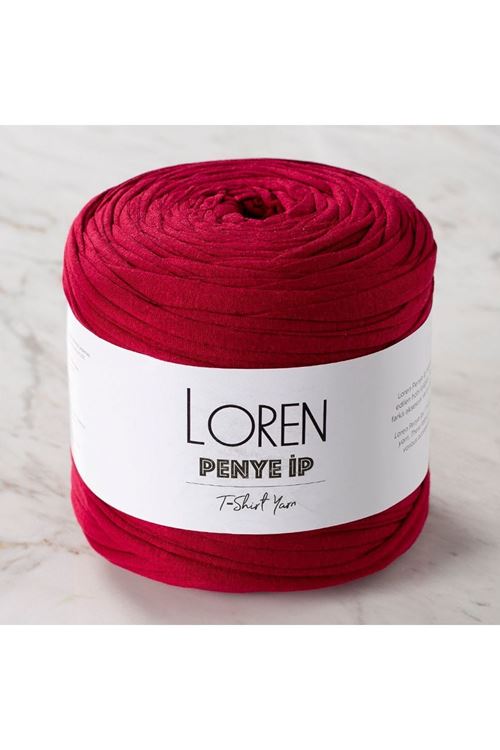 Loren Penye Kumaş El Örgü İpi Bordo - 6 - 34467