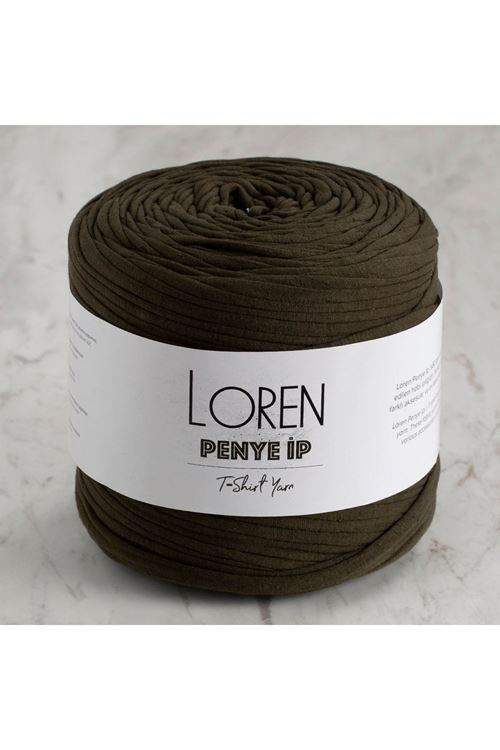 Loren Penye Kumaş El Örgü İpi Asker Yeşili - 84 - 34148
