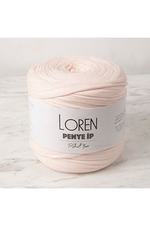 Loren Penye Kumaş El Örgü İpi Toz Pembe - 77 - 33541
