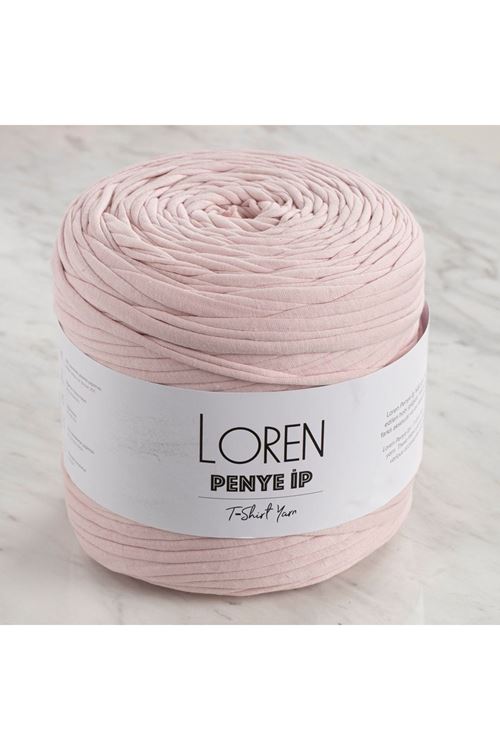 Loren Penye Kumaş El Örgü İpi Açık Pembe - 77 - 33501